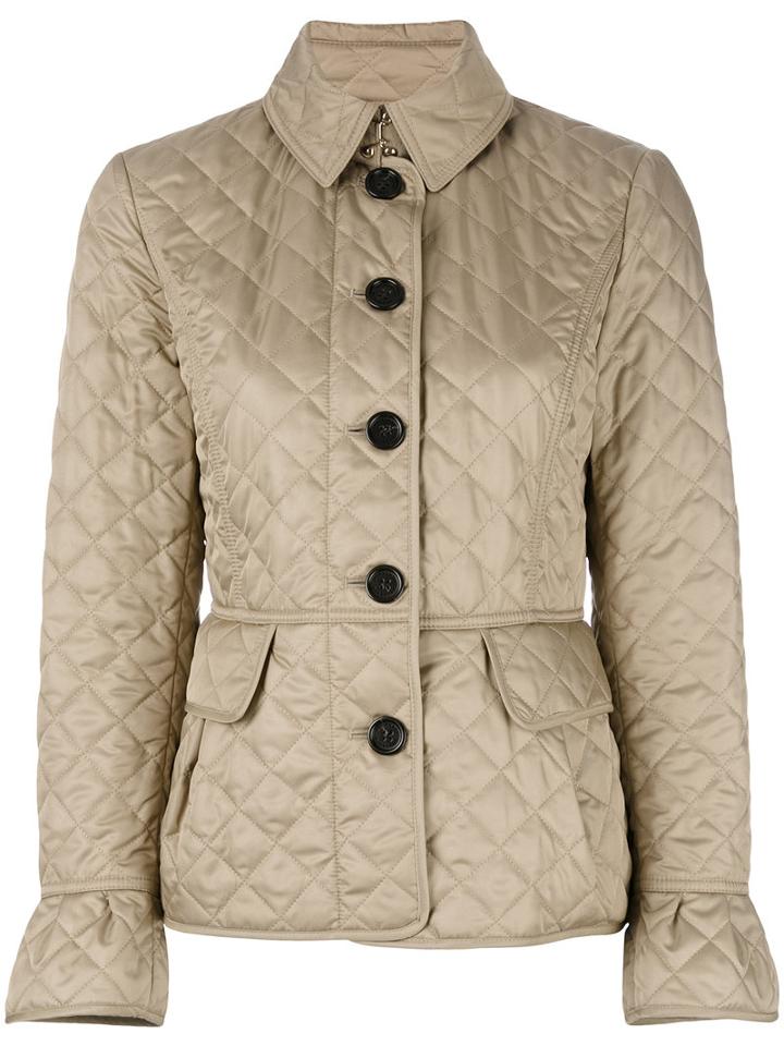 Burberry Quilted Jacket, Women's, Size: Medium, Brown, Polyester/cotton