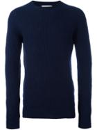 Ymc Ribbed Sweater, Men's, Size: Small, Blue, Virgin Wool