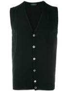 Zanone Knitted Vest - Black