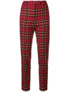 Ermanno Scervino Tartan Fitted Trousers - Red