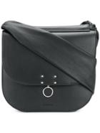 Jil Sander Piercing Detail Shoulder Bag - Black
