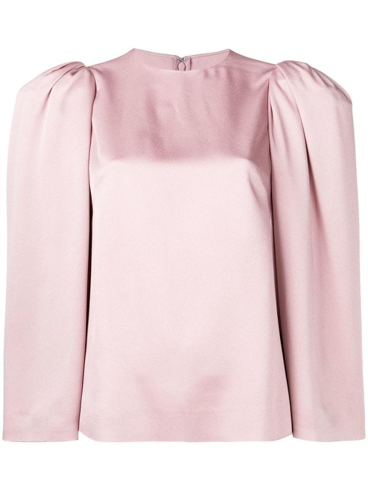 Valentino Structured Shoulder Cady Top - Pink