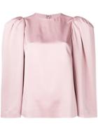 Valentino Structured Shoulder Cady Top - Pink