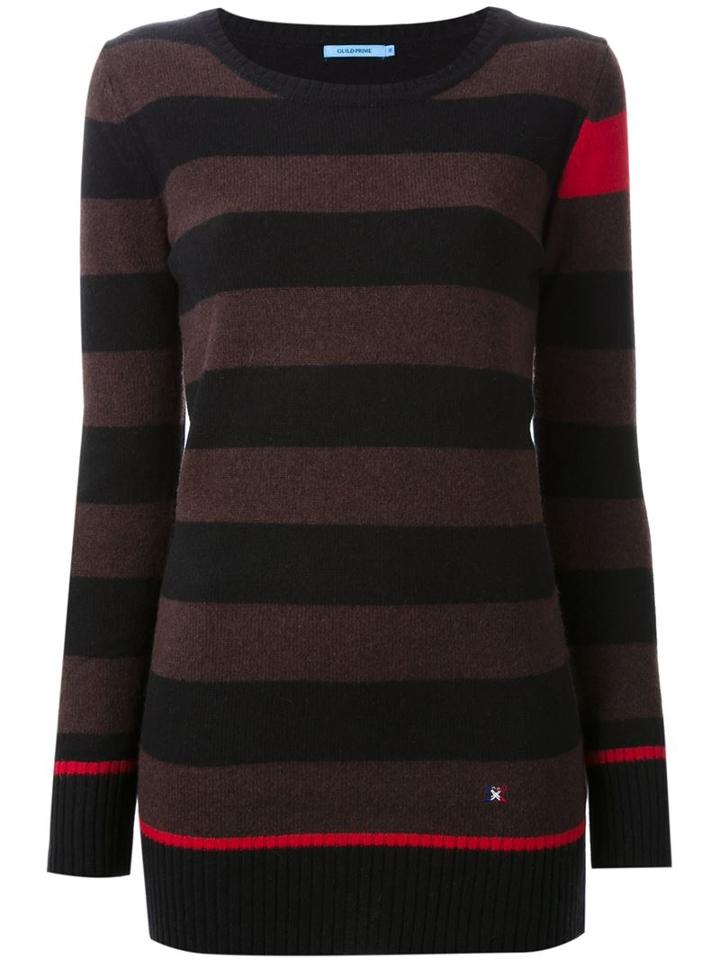 Guild Prime Striped Sweater, Women's, Size: 34, Brown, Wool