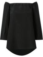 Scanlan Theodore Cold Shoulder Top, Women's, Size: 8, Black, Silk