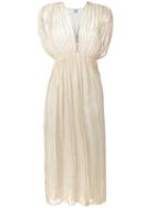 Forte Forte - Long Empire Line Dress - Women - Silk/cotton/polyamide/spandex/elastane - Ii, Nude/neutrals, Silk/cotton/polyamide/spandex/elastane