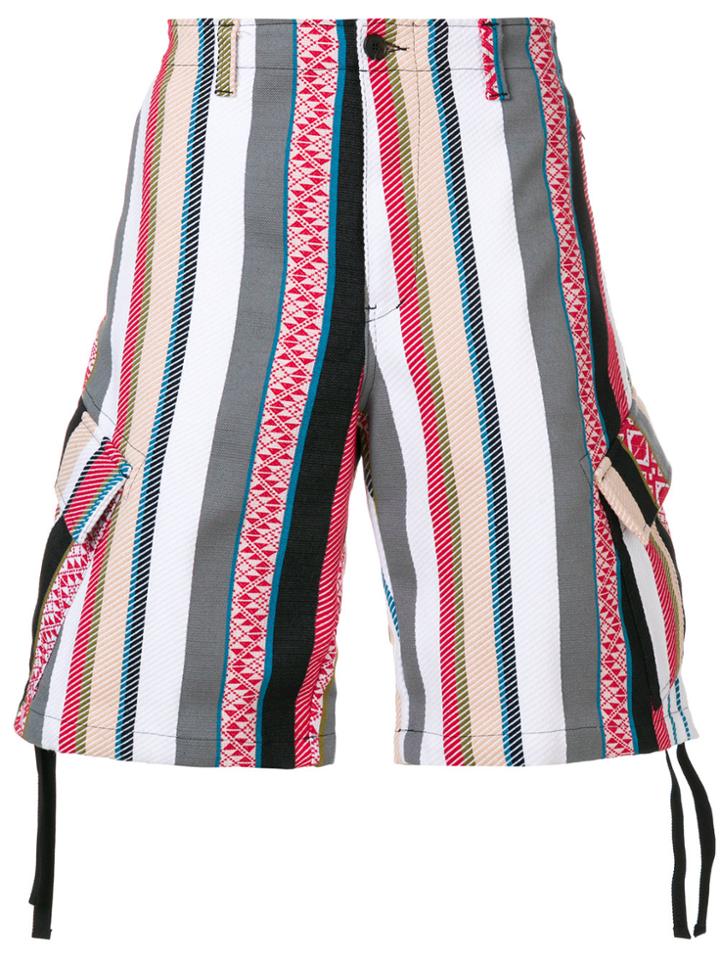 Msgm Ethnic Cargo Shorts - Multicolour