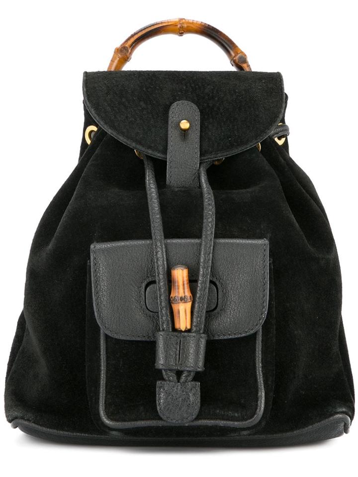 Gucci Vintage Bamboo Mini Rucksack - Black