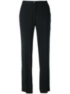 Emporio Armani Straight Tailored Trousers, Women's, Size: 46, Black, Viscose