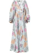 Stine Goya Flower Print Oversized Maxi Dress - Blue