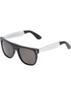 Retro Super Future 'flat Top Franic Silver' Sunglasses