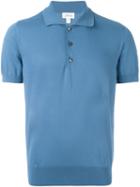 Brioni Classic Polo Shirt, Men's, Size: 48, Blue, Cotton