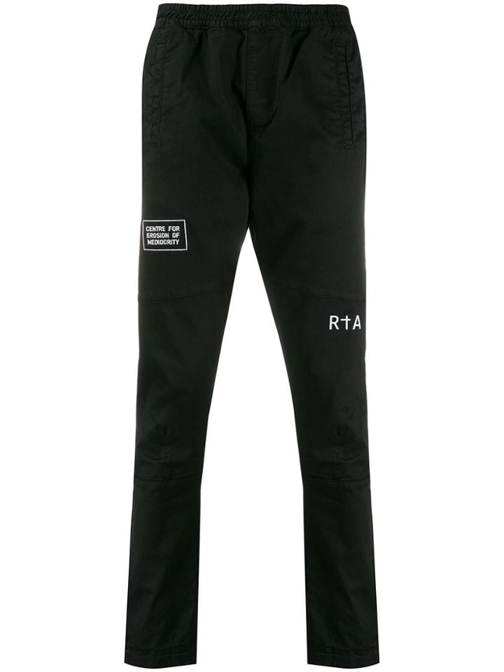 Rta Relaxed-fit Graphic Print Trousers - Black