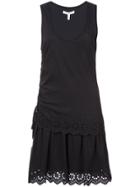 Derek Lam 10 Crosby Sleeveless Tiered Dress With Scallop Hem - Black