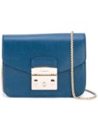 Furla Mini 'metropolis' Shoulder Bag, Women's, Blue, Leather
