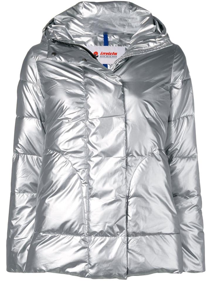 Invicta Hooded Padded Jacket - Silver