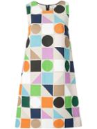 Isa Arfen Geometric Print Shift Dress