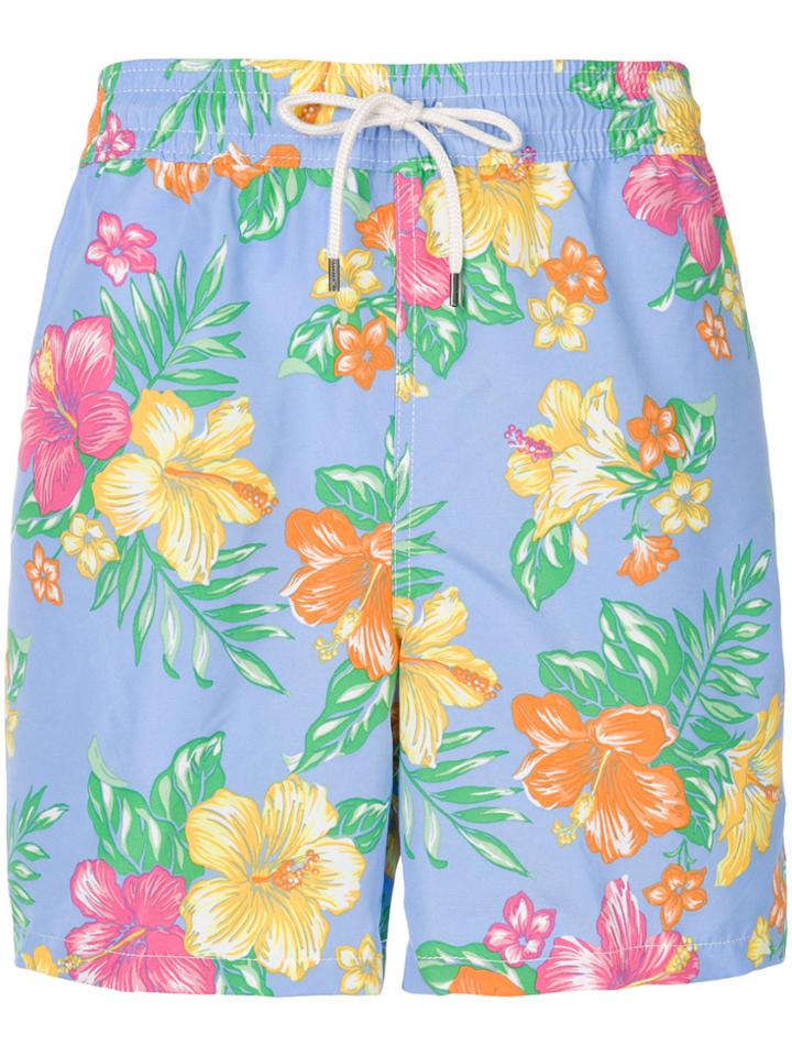 Polo Ralph Lauren Floral Print Swim Shorts - Blue