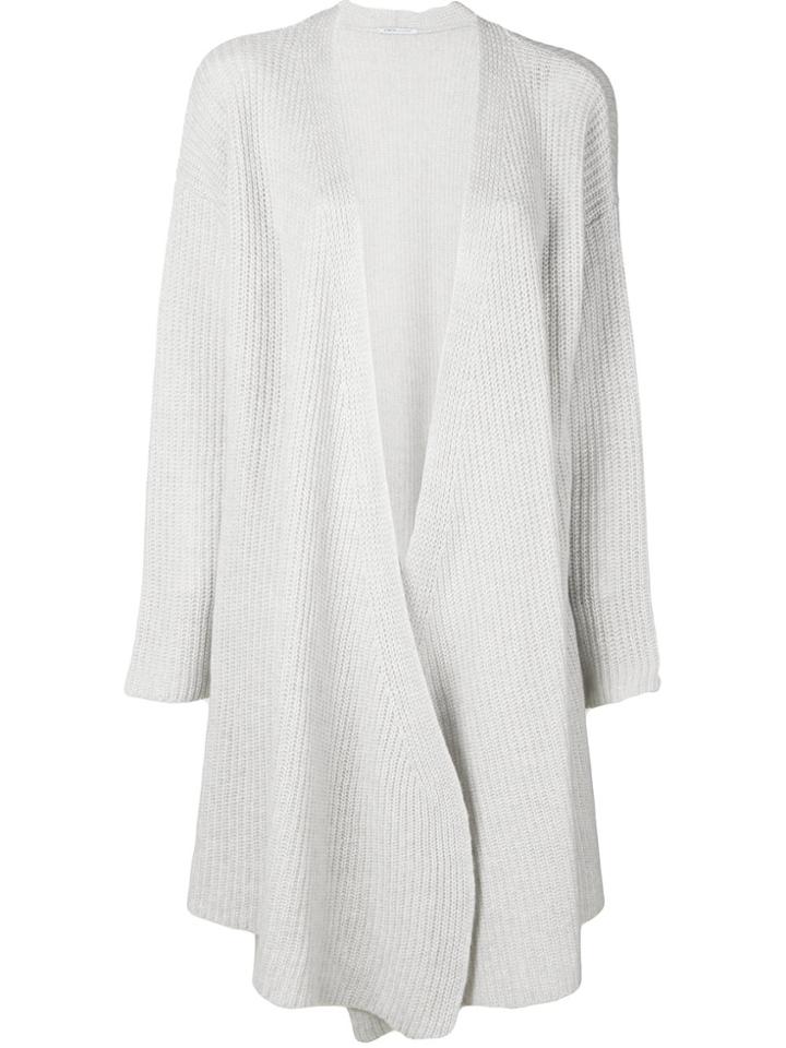 Agnona Wrap Long Cardigan - Grey