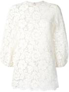 Valentino Floral Lace Blouse - White