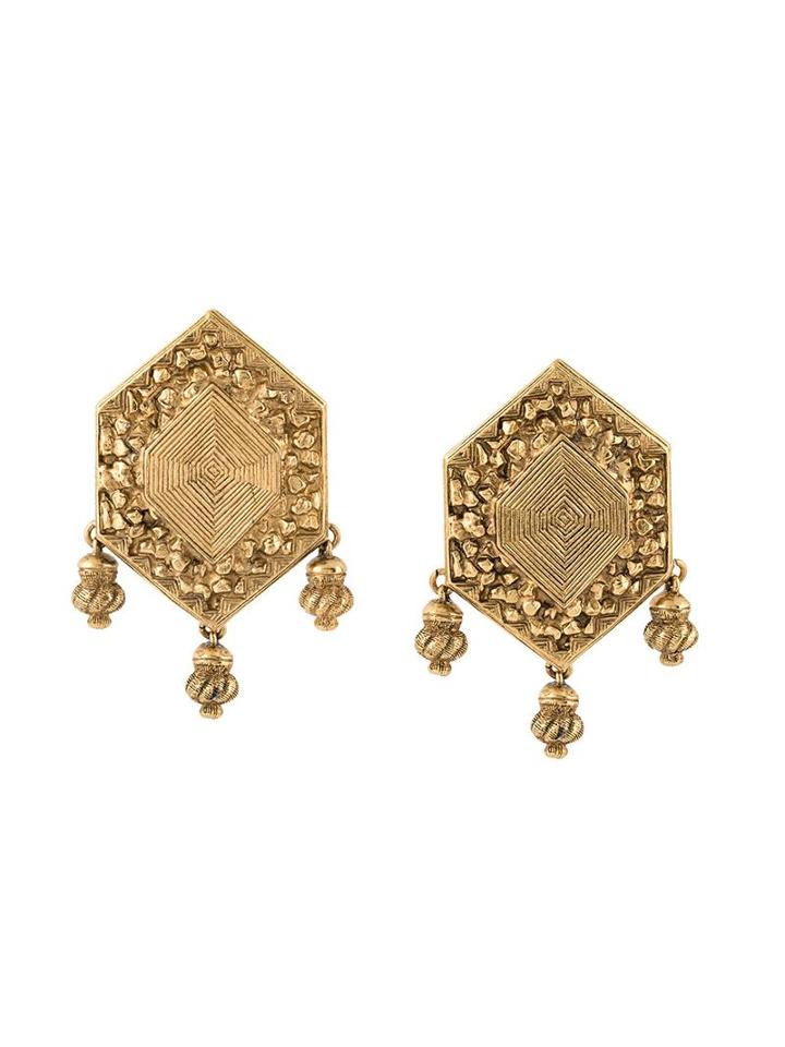 Jean Louis Scherrer Vintage Dangling Earrings, Women's, Metallic