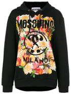 Moschino Floral Oversized Hoodie - Black