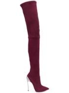 Casadei Stiletto Over The Knee Boots - Pink & Purple