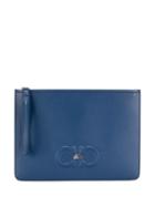Salvatore Ferragamo Gancini Clutch Bag - Blue