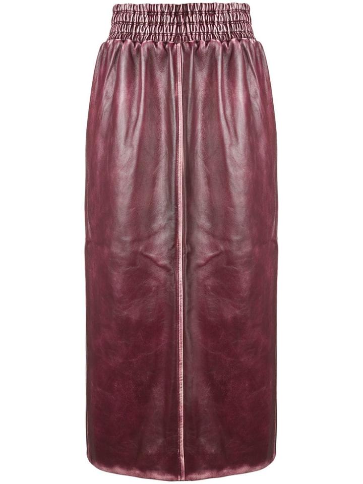Miu Miu Sports Trim Midi Skirt - Pink & Purple
