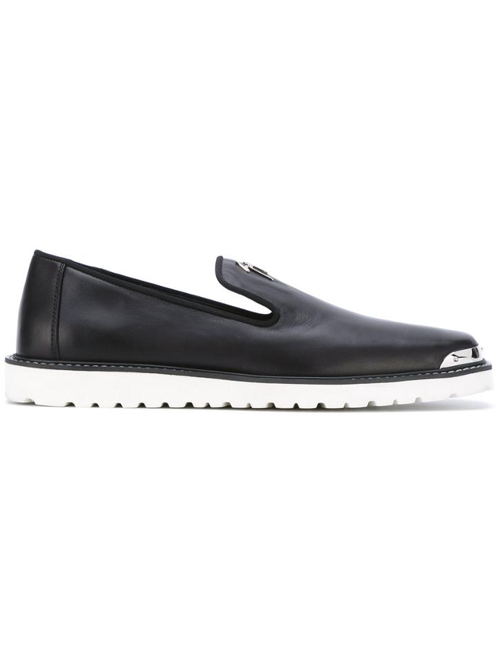 Giuseppe Zanotti Design Bernie Top Cap Loafers - Black
