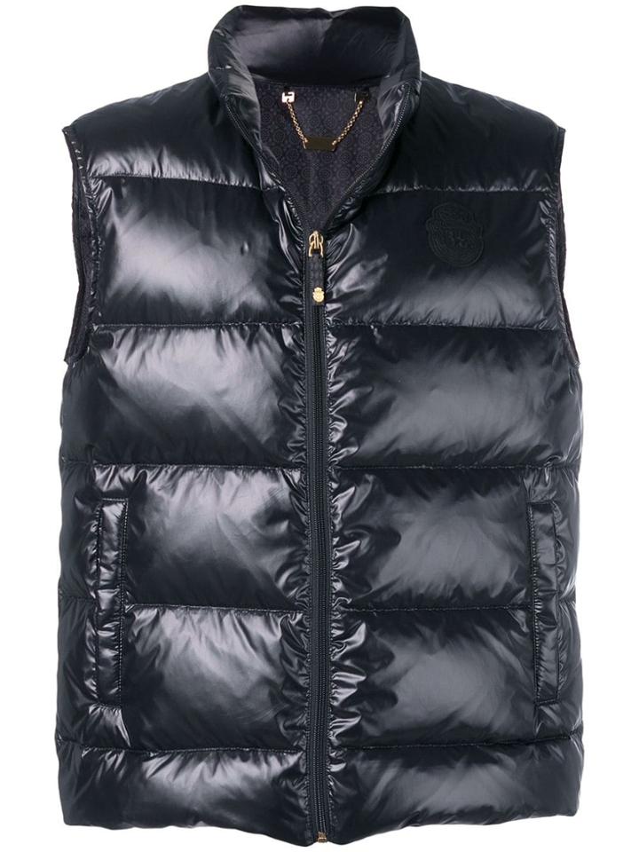 Billionaire Logo Patch Down Gilet - Black