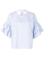 Vivetta Frill Trim Hand Collar Shirt - Blue