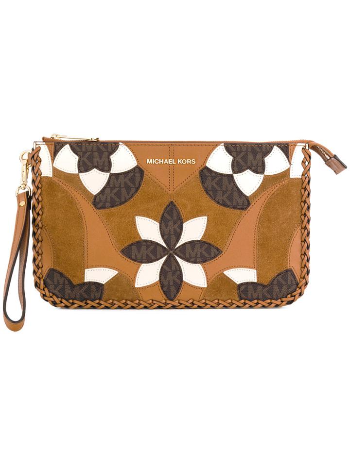 Michael Michael Kors Daniela Clutch - Brown