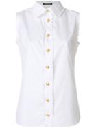 Balmain Sleeveless Button Shirt - White