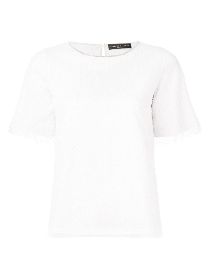 Fabiana Filippi Mesh Layered Top - Grey