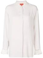 Kenzo Pre-owned Oversized Lace Detail Shirt - White