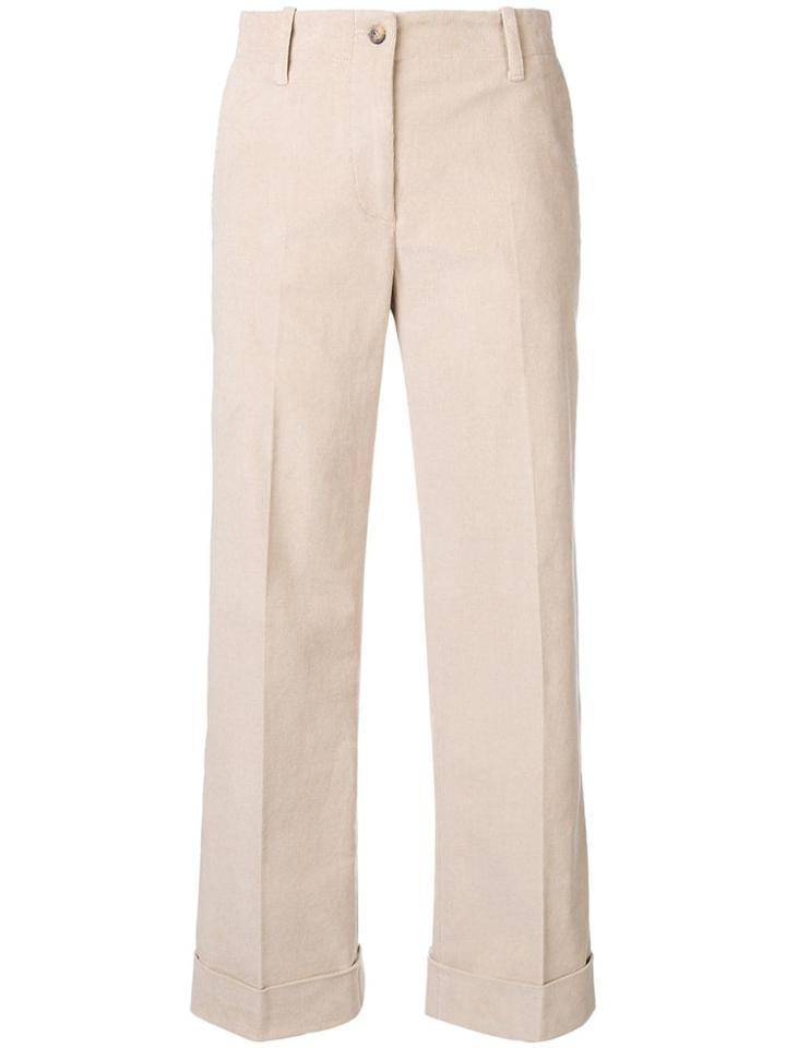 Alberto Biani Corduroy Trousers - Nude & Neutrals