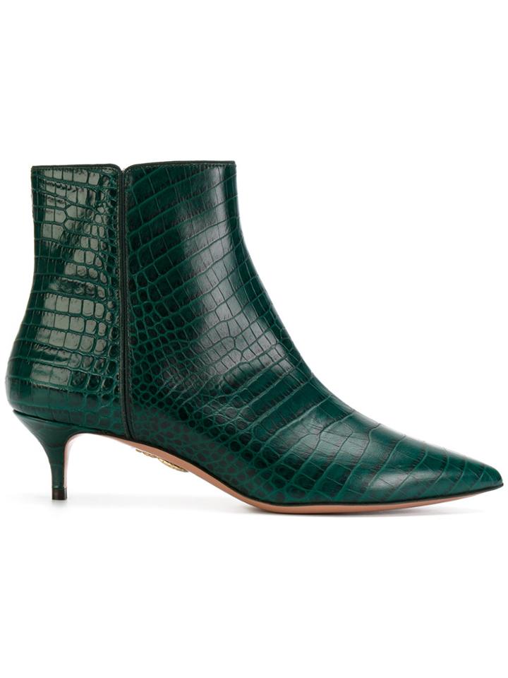 Aquazzura Quant Ankle Boots - Green