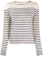 Forte Forte Striped Crew-neck Jumper - Neutrals