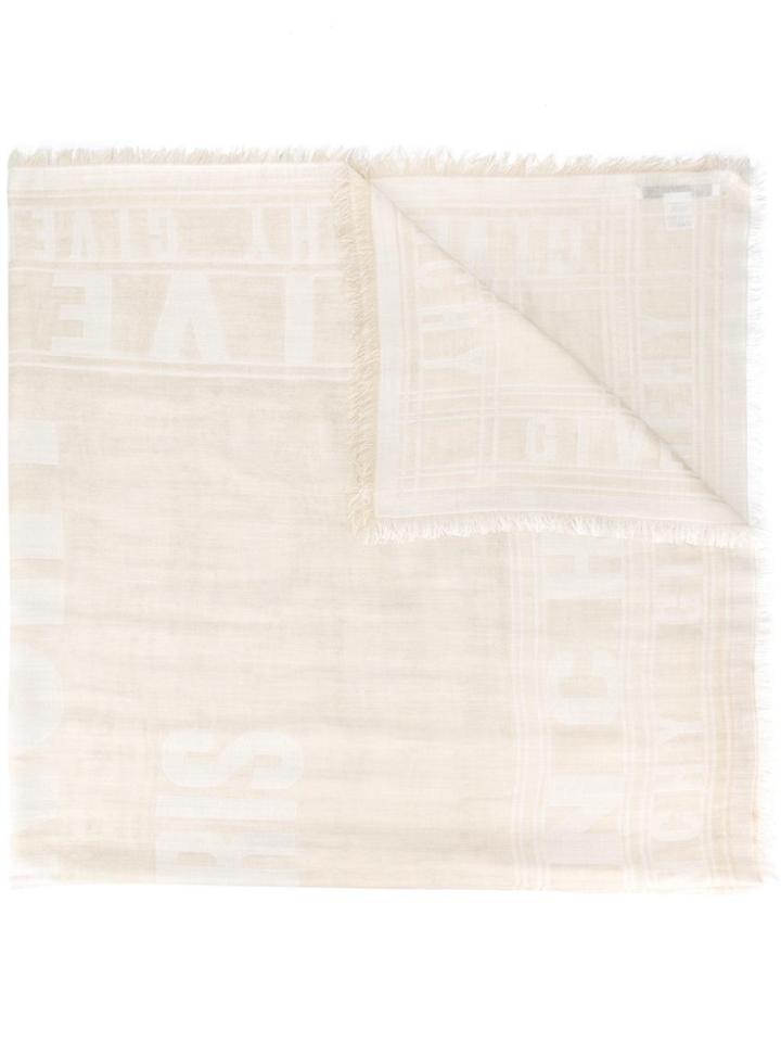 Givenchy Logo Intarsia Scarf - Nude & Neutrals