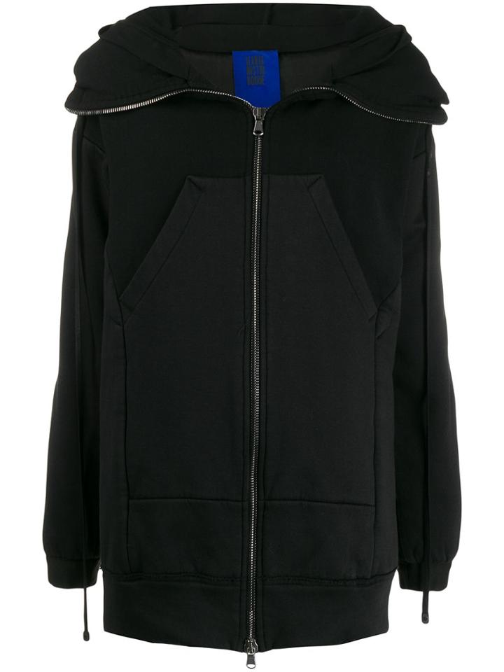 Ilaria Nistri Oversized Zipped Hoodie - Black