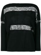 Ermanno Scervino Lace Panels Jumper - Black