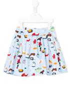 Simonetta Kitchen Print Skirt, Toddler Girl's, Size: 3 Yrs, Blue