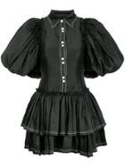 Aje Alice Ruffle Mini Dress - Black