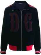 Dolce & Gabbana Embroidered Logo Sports Jacket - Blue