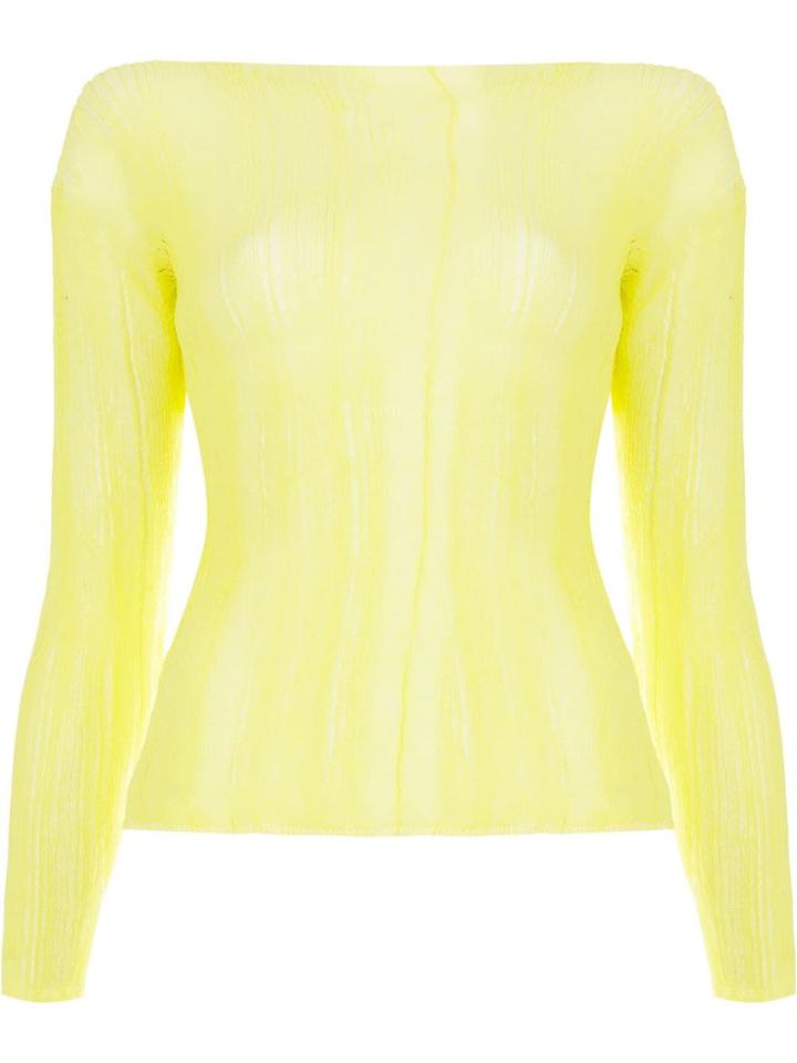 Aalto Dropped Shoulder Top - Yellow
