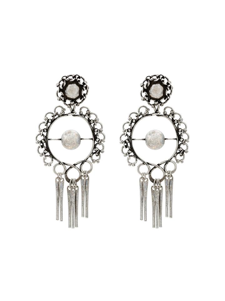 Dannijo Hoop Earrings With Tassels - Metallic