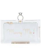 Charlotte Olympia 'marry Me Pandora' Clutch, Women's, White, Pony Fur/polymethyl Methacrylate/cotton