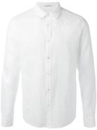 Closed Plain Shirt, Men's, Size: Large, White, Linen/flax/cotton