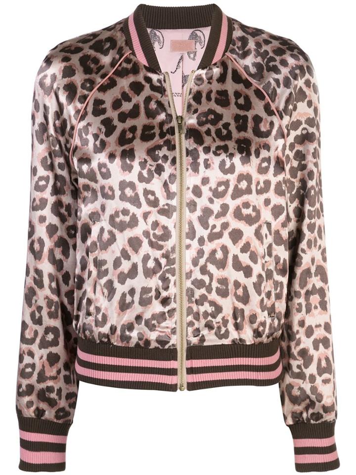 Mother Leopard Print Fitted Jacket - Pink